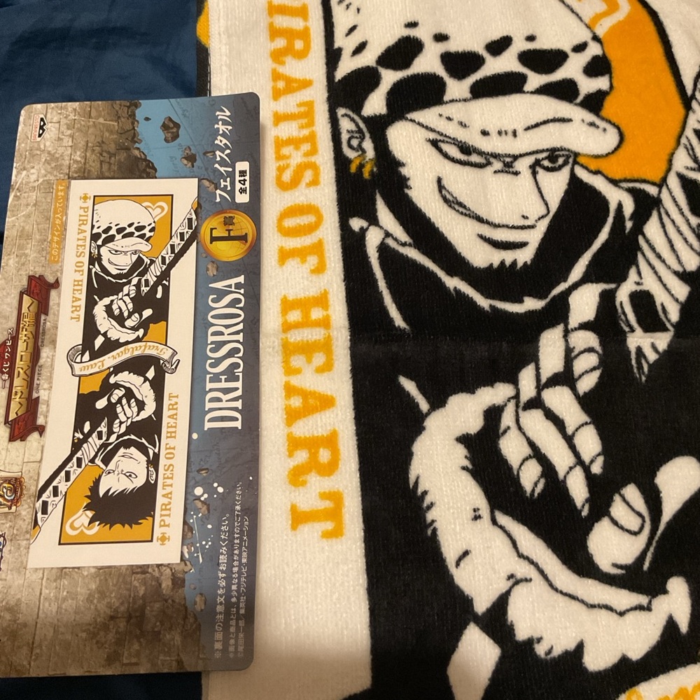 Trafalgar Law Pirates of Heart Hand Towel One Piece